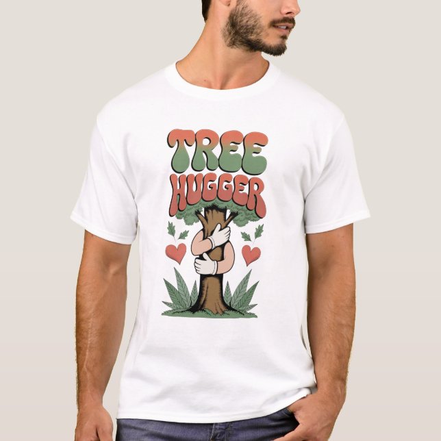 Camiseta Abraçador de Árvores – Amante da Natureza Ecológic (Frente)