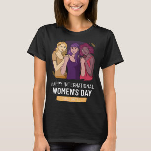 Camiseta Abraçar a Equidade Dia Internacional das Mulheres