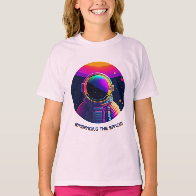 Camiseta Abraçar a garota espacial (Frente)