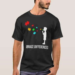 Camiseta Abraçar Diferenças Apoiar o Dia de Conscientização