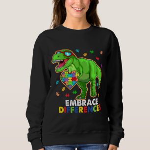 Camiseta Abraçar Diferenças Autismo Sensibilização Dinossau