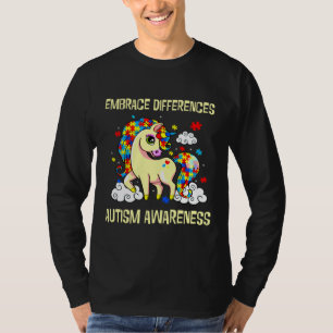 Camiseta Abraçar Diferenças Autismo Sensibilização Unicórni