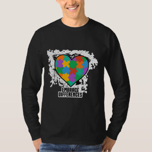 Camiseta Abraçar Diferenças Suportam o Dia da Consciência d