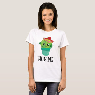 Camiseta Abraçar-me um Cactus Bonito num Sombrero