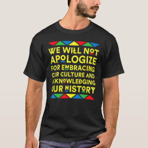 Camiseta Abraçar Nossa História Cultural Orgulho Negro Mela