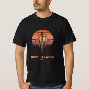 Camiseta Abraçar o Desconhecido 2026-Retro Pôr do Sol no De