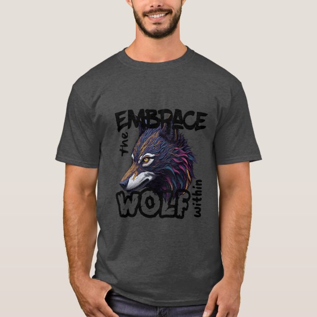 Camiseta Abraçar o lobo no interior (Frente)