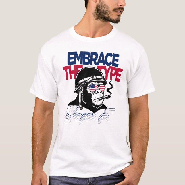 Camiseta Abraçar o tipo. Semper Fidelis. (Frente)