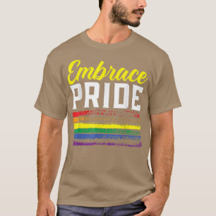 Camiseta Abraçar Orgulho LGBTQ Igualdade de Gênero Orgulho