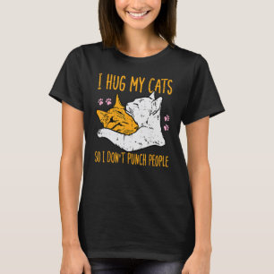 Camiseta Abraçar Os Meus Gatos Eu Não Pinto Pessoas Peles M