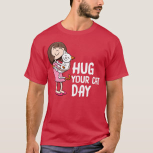 Camiseta Abraçar seu Dia do Gato