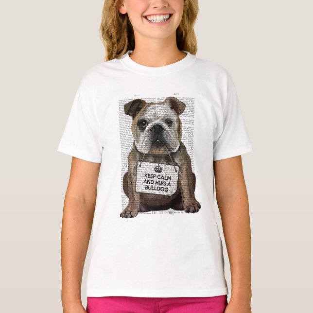 Camiseta Abraçar um Bulldog (Frente)