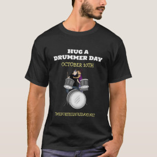 Camiseta Abraçar um dia de baterista   10 de outubro