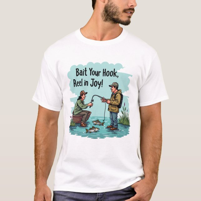 Camiseta Abrace a alegria da pesca (Frente)