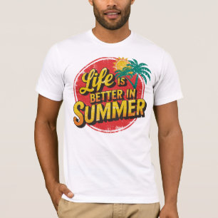 Camiseta Abrace a luz do sol: A vida é melhor no verão!