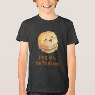 Camiseta Abrace-me, Estou Tostado: Comida de Cachorro em Fo