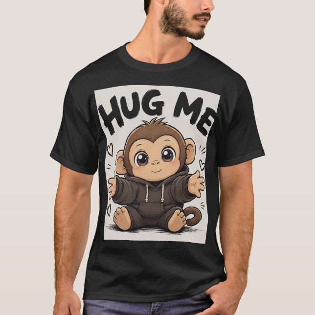 Camiseta Abrace-me Macaco (Frente)