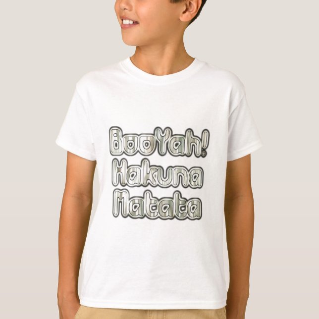 Camiseta Abrace o momento: Hakuna Matata Ash Cinza Texto (Frente)