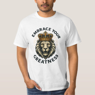 Camiseta Abrace sua grandeza: O Leão Real