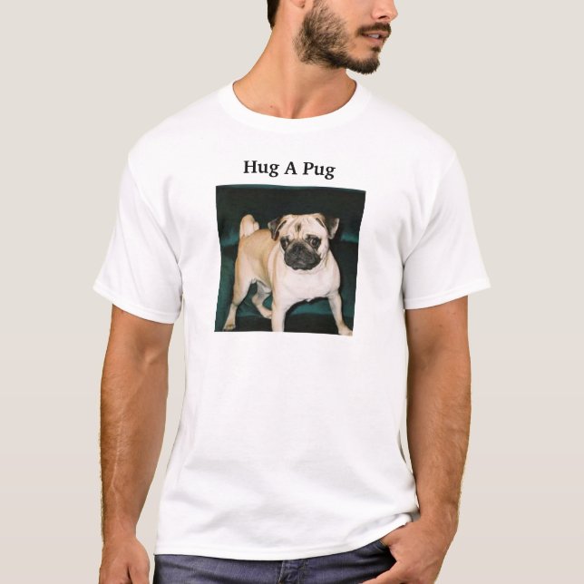 Camiseta abrace um pug (Frente)