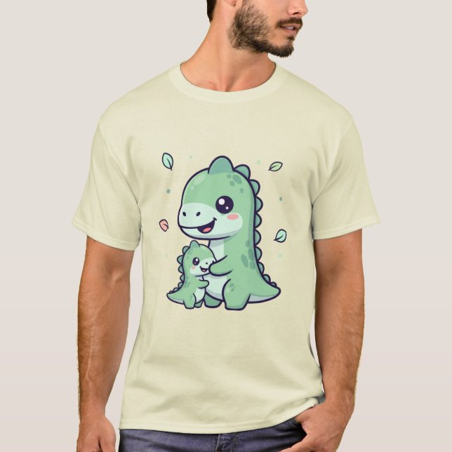 Camiseta Abraço de Dinossauro Adorável (Frente)