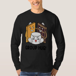 Camiseta Abraço de Grupo de S'mores Acampamento Chocolate M