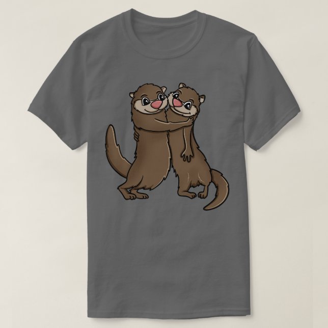 Camiseta Abraço de Otters (Frente do Design)