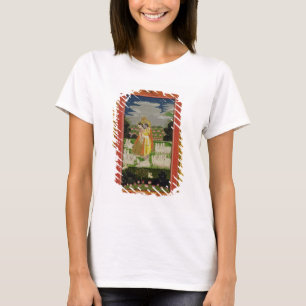 Camiseta Abraço de Radha e de Krishna em um landscap