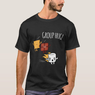 Camiseta Abraço do Grupo de Colagem de Camping do Marshmal
