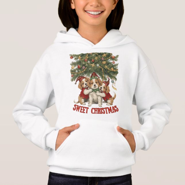 Camiseta Abraço Doce de Natal – Cães Alegres e Alegria das  (Frente)
