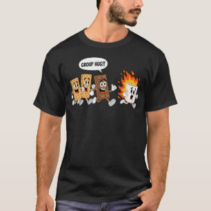 Camiseta Abraço em Grupo Marshmallow Fogueira Smores Camise