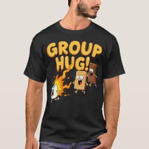 Camiseta Abraço em Grupo Smores Camping Tostando