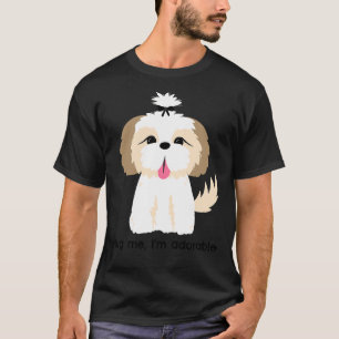 Camiseta Abraço-Me E Sou Adorável Cute Shih Tzu Wbow