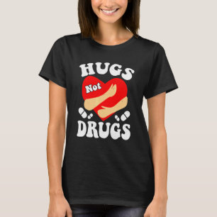 Camiseta Abraço Não Droga Fita Vermelha Semana de Conscient