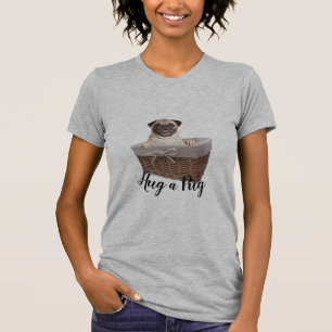 Camiseta abraço orgulhoso da mamã do pug um design do