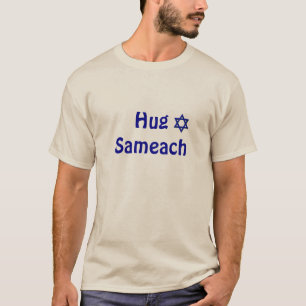 Camiseta Abraço Sameach - feriado Huggable judaico feliz