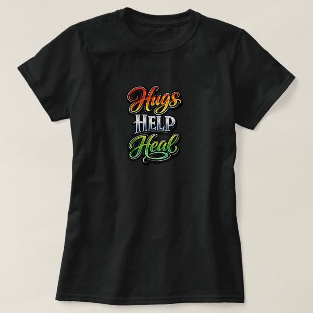 Camiseta Abraços Ajudam a Curar (Frente do Design)