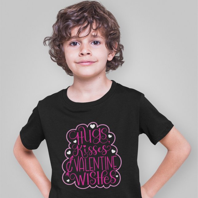 Camiseta Abraços, beijos e desejos de Namorados, corações,  (Criador carregado)