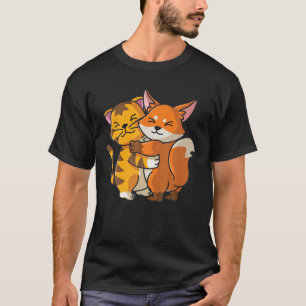 Camiseta Abraços De Animais Do Zoológico De Cuta De Tigre E