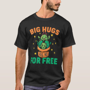 Camiseta Abraços de cacto grátis Lindos cactos 1