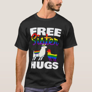 Camiseta Abraços de Irmã Grátis Gay Lésbica Transgênero LGB