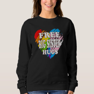 Camiseta Abraços de Irmã Mais Velha Livre Lgbtq Orgulho Gay