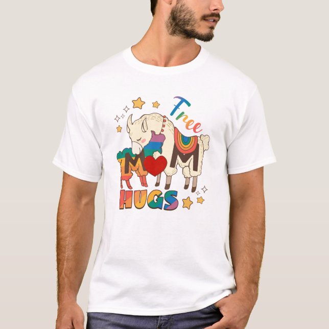 Camiseta Abraços de Mãe Grátis - Abraço do Orgulho LGBTQ do (Frente)