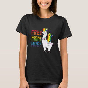 Camiseta Abraços de Mãe Grátis Coração Arco-Íris Mamãe Lham