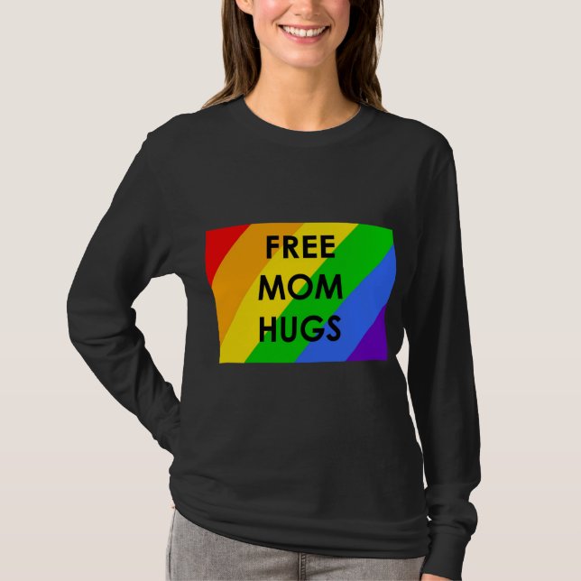 Camiseta Abraços de Mãe Gratuitos Manga Longa (Frente)