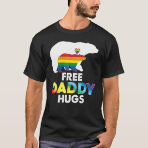 Camiseta Abraços de Pai Gratuito Urso Arco Arco Arco Lgbt P