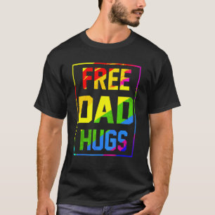 Camiseta Abraços de Pai Livre Arco-Íris Lgbt Sinalizador Or