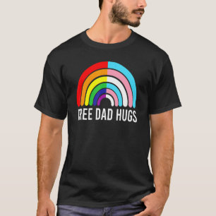 Camiseta Abraços de Pai Livre Arco-Íris Sinalizador Transgê