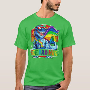 Camiseta Abraços de Pai Livre Dinossauro Rex Pai LGB Orgulh
