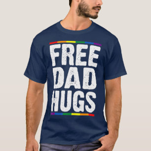 Camiseta Abraços de Pai Livre LGBT Suporta o Feliz Mês de